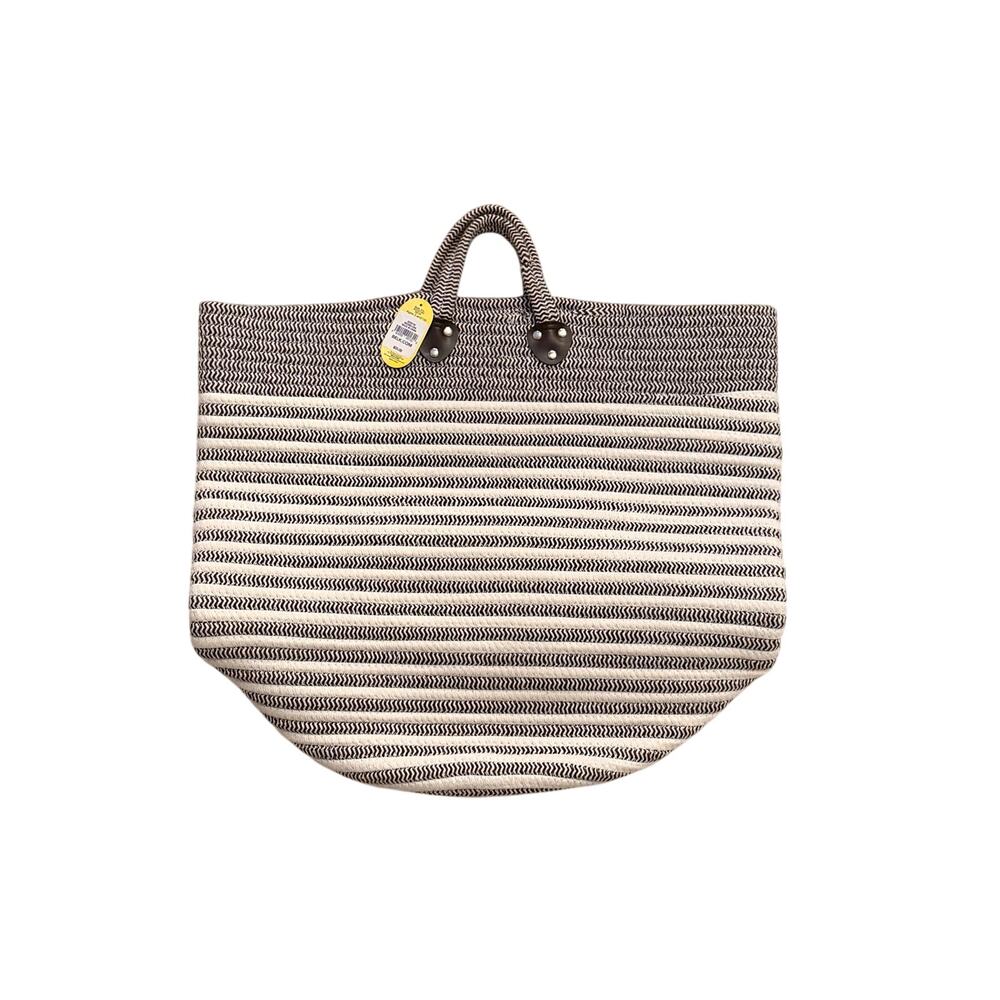 Belk Lightning Bug Medina Large Woven Tote Bag Brown Cream NWT $55